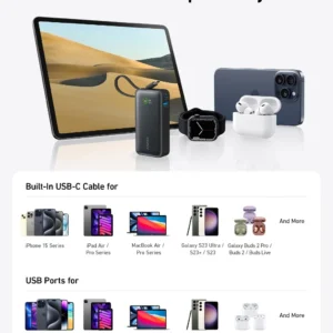 Anker Nano Power Bank (30W, Built-In USB-C Cable)