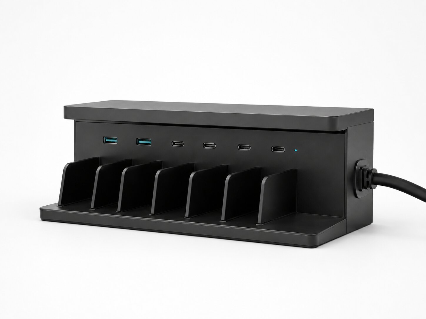 Tabletop charging station for an office or break room