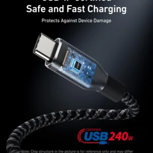 Anker Prime USB-C to USB-C Cable (240W, Upcycled-Braided)
